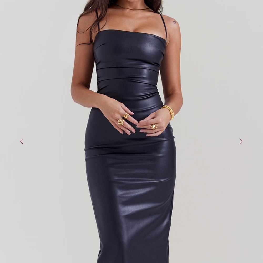 House of CB JALENA
Black Vegan Leather Lace Back Dress - Picture 4 of 7